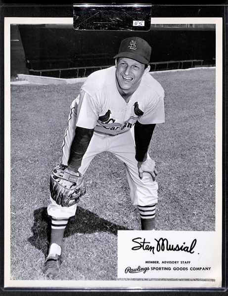 1961 Rawlings Advisory Staff Stan Musial 8 x 10 Promo Photo - BVG 5.5